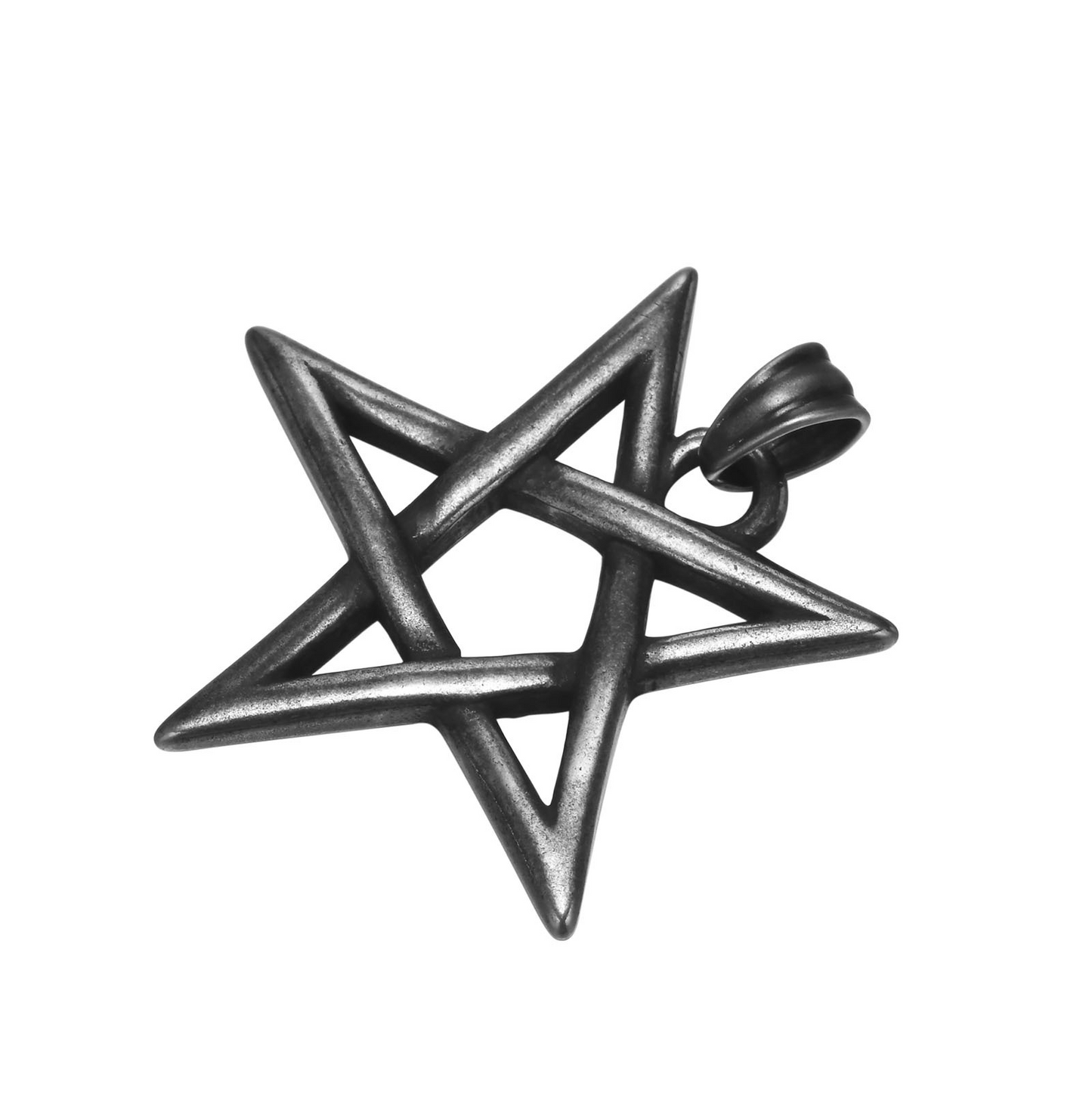 Kemstone Stainless Steel Pentagram Necklace – Gothic Five-Point Star Pendant PN-1368