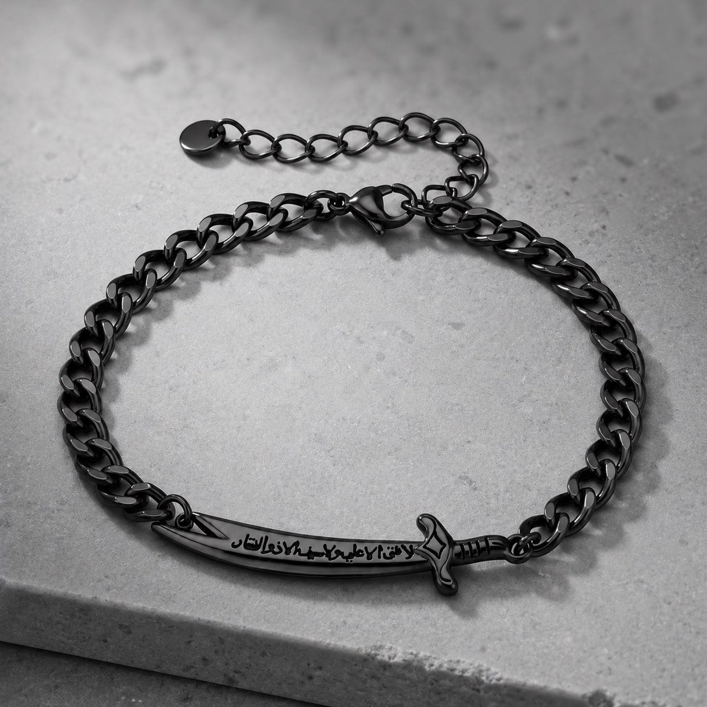 Kemstone Stainless Steel Blade Chain Bracelet for Men Cuban Link Gold Silver BR-2755