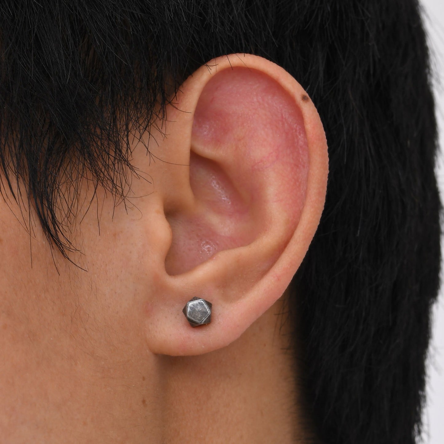 Kemstone Geometric Stainless Steel Ear Cuffs - Retro Grey Hip-hop Men's Accessories ES-530