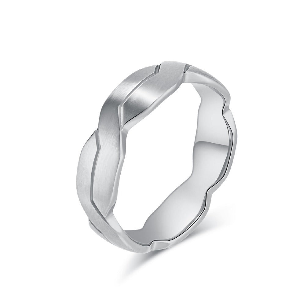 Kemstone Stainless Steel Braided Ring for Men & Women K-R929