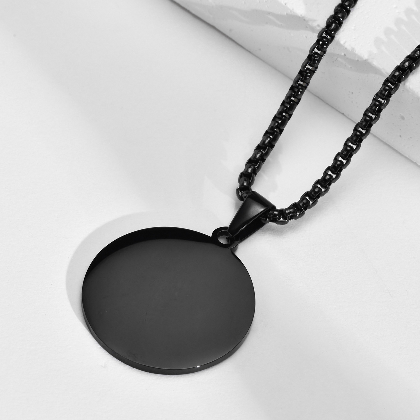 Kemstone Men’s Stainless Steel Viking Compass Pendant Necklace – Black PN-1607