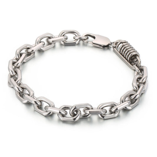 Kemstone Titanium Steel Chunky Chain Bracelet for Men Link Design KB147898-KLHQ