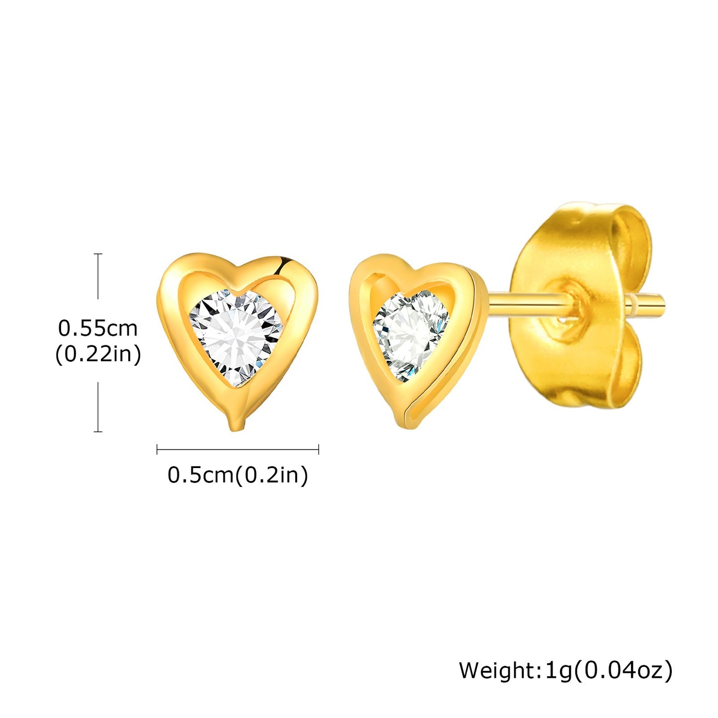 Elegancia sin esfuerzo: Aros dorados en forma de U de acero inoxidable hipoalergénico para mujer – Joyería minimalista atemporal ES-621