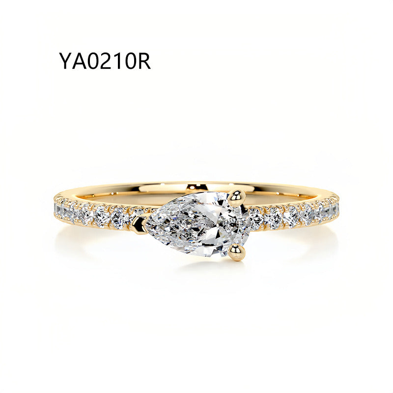 Kemstone S925 Gold Moissanite Eternity Band Rings – 9 Styles, D–E Color, VVS Clarity