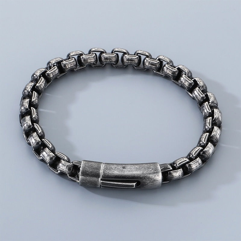Kemstone Box Link Bracelet Titanium Steel 8mm Chain for Men Women KB212670-Z