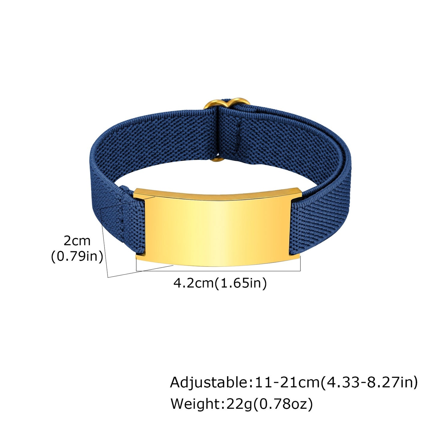 Kemstone Stainless Steel Curved Plate Bracelet for Men – Minimalist Design, Adjustable Elastic Strap BR-1817