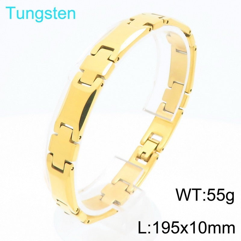 Kemstone Tungsten Cross Link Bracelet for Men Watch-Band Style KB209612-TS