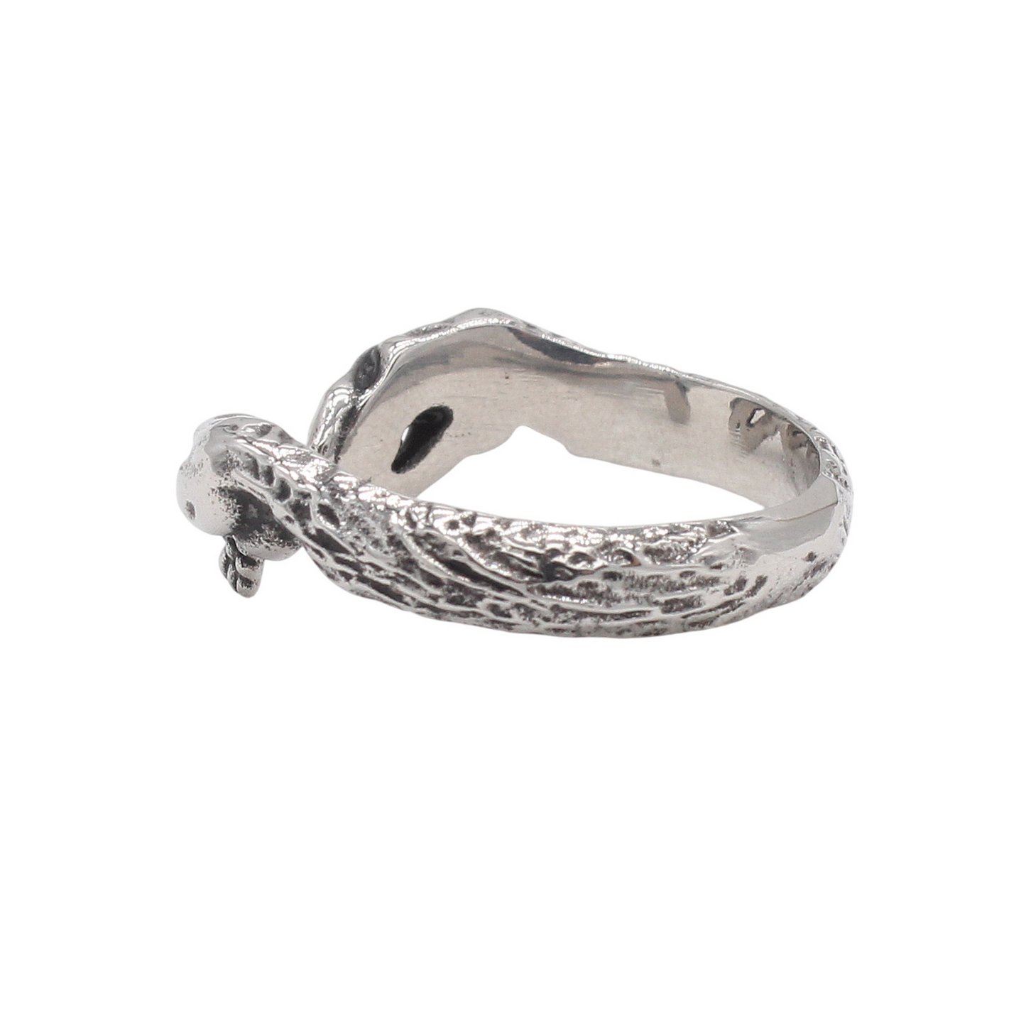 Kemstone Titanium Steel Vintage Handshake Ring for Men R1961