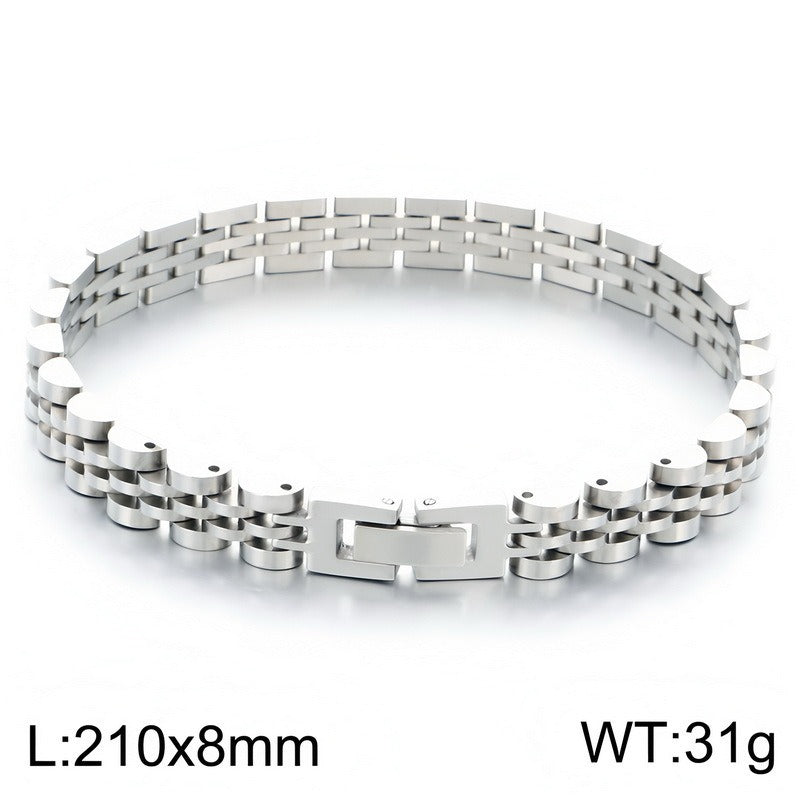 Kemstone Titanium Steel Link Bracelet for Men Two Tone Watch Band Style KB215164-KL