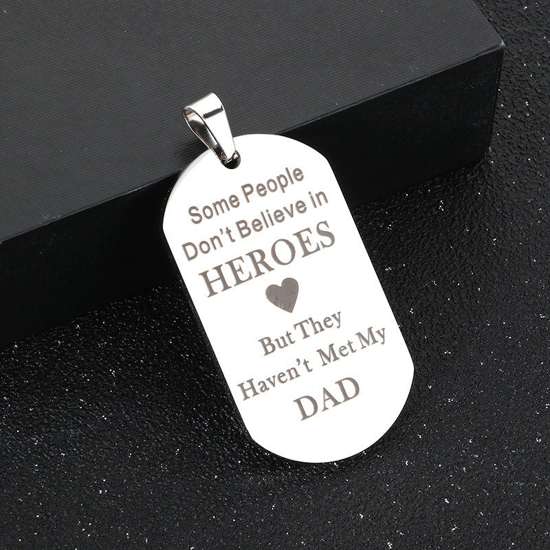 Kemstone Men’s Titanium Steel Pendant Necklace – Jewelry Gift for Dad A19-KP100209-Z