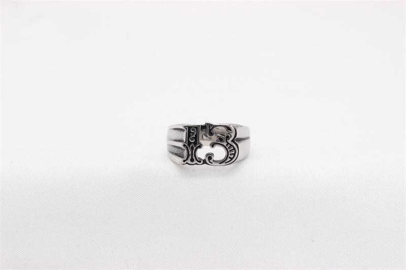Kemstone Number 13 Ring for Men Titanium Steel Gothic R1803