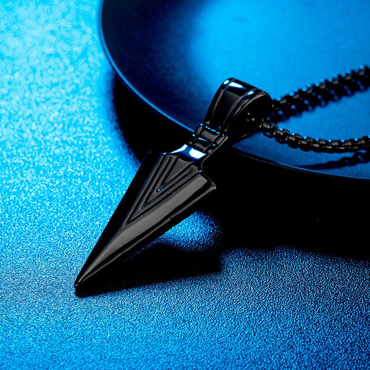 Kemstone Titanium Steel Spearhead Pendant Necklace for Men – Hip Hop Street Style K-PT198