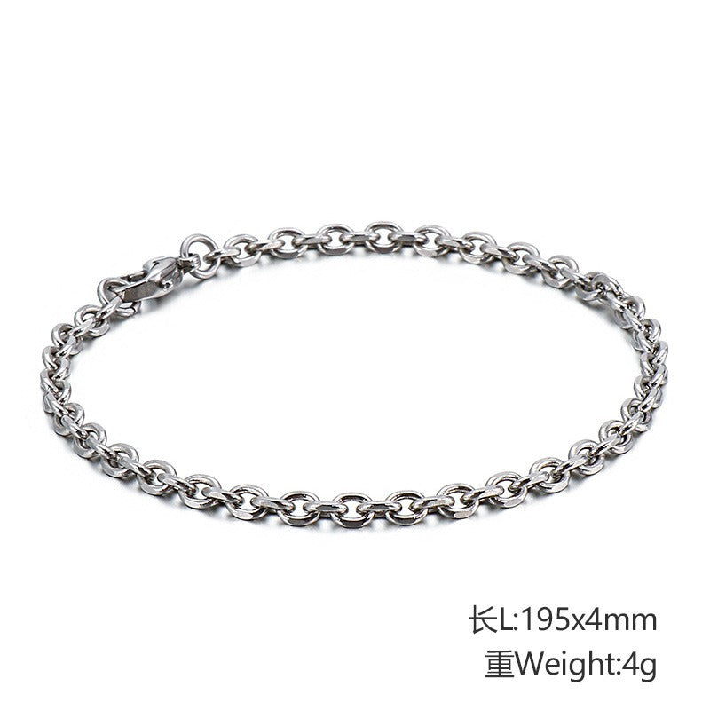 Kemstone Titanium Steel O-Ring Bracelet – Industrial Punk Men’s Street Jewelry KB126640-Z