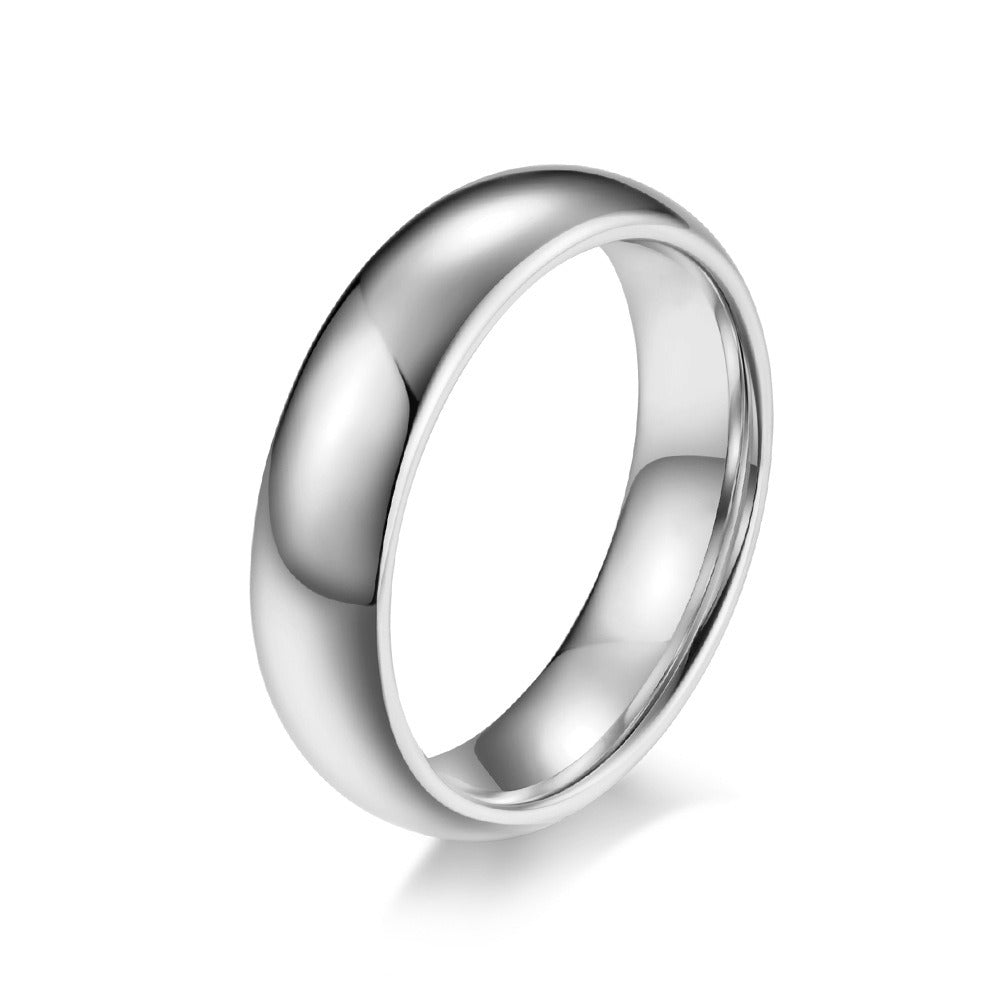 Kemstone Tungsten Carbide Polished Band Ring for Men Women – Minimalist Design K-T010