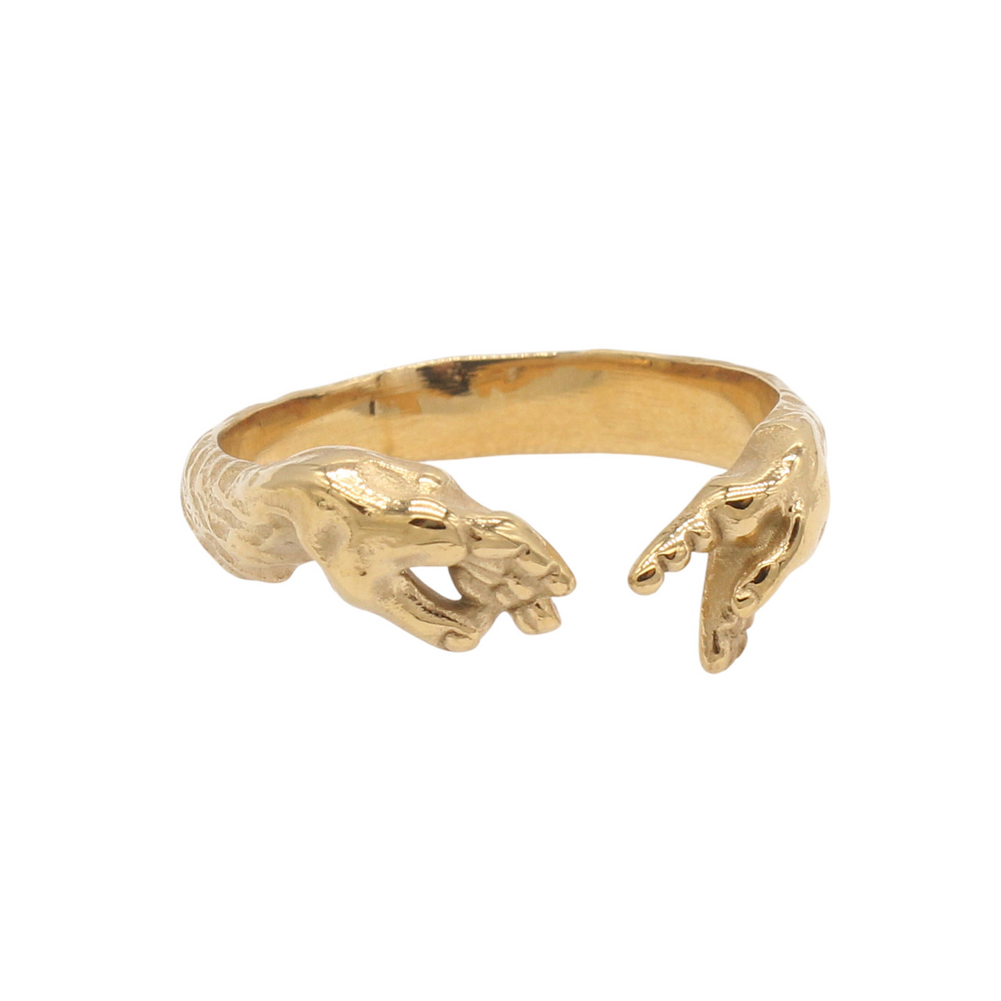 Kemstone Titanium Steel Vintage Handshake Ring for Men R1961