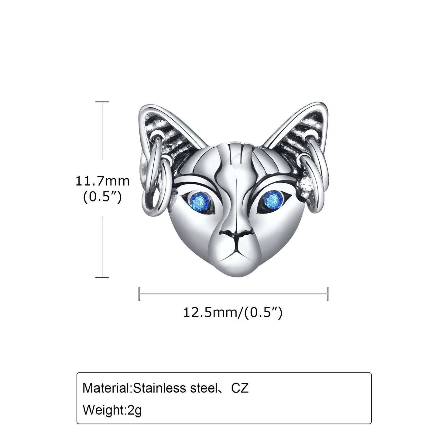 Kemstone Stainless Steel Gothic Stud Earring – Cross Cat Spider Symbol ES-512