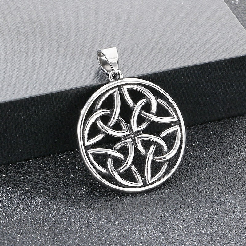 Kemstone Titanium Steel Viking Celtic Knot Pendant Necklace for Men KP117017-LU