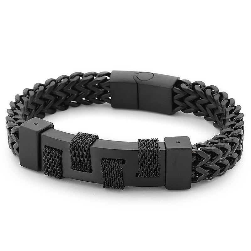 Kemstone Titanium Steel Woven Men’s Bracelet – Street Style KB139686-KFC