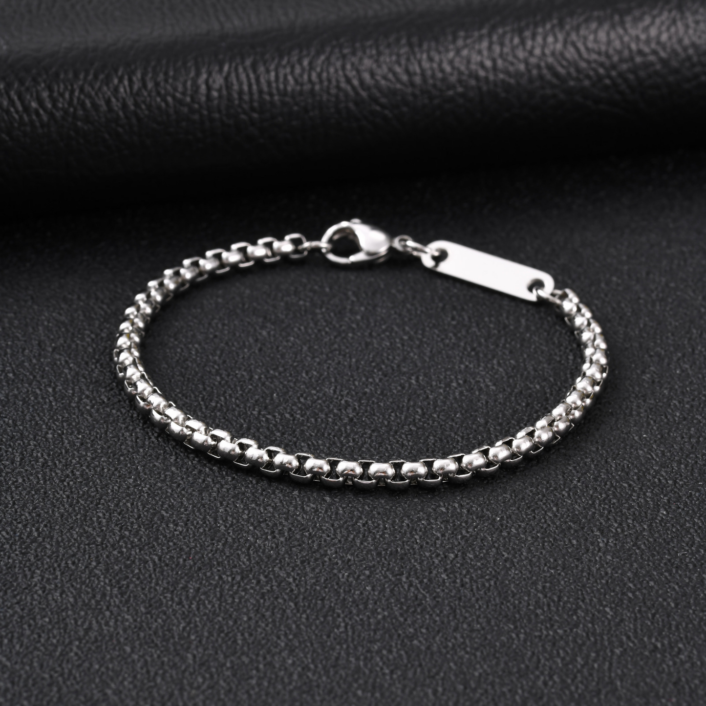 Kemstone Stainless Steel ID Curb Chain Bracelet for Men BR-3074