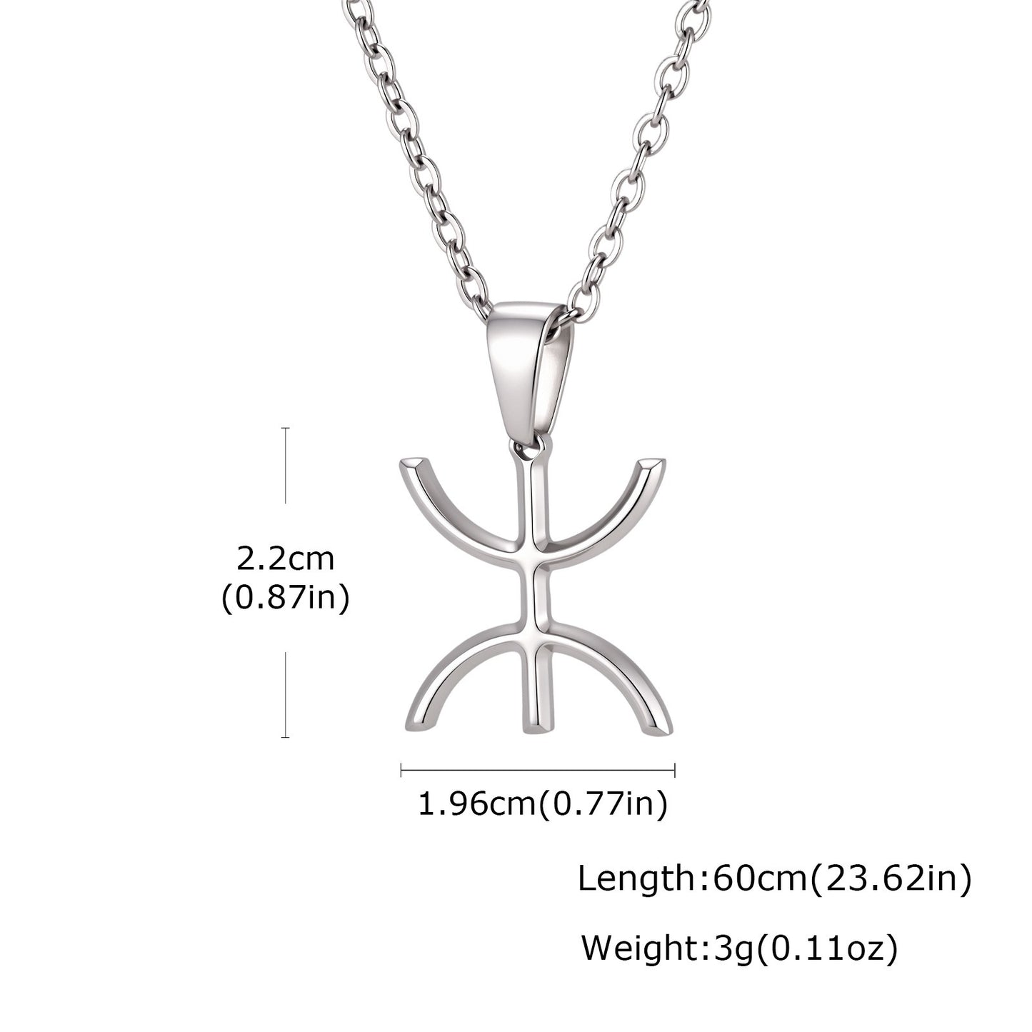 Kemstone Stainless Steel Tribal Inspired Dual Wear Necklace Bracelet for Men Hip Hop Minimal Chain BR-3040