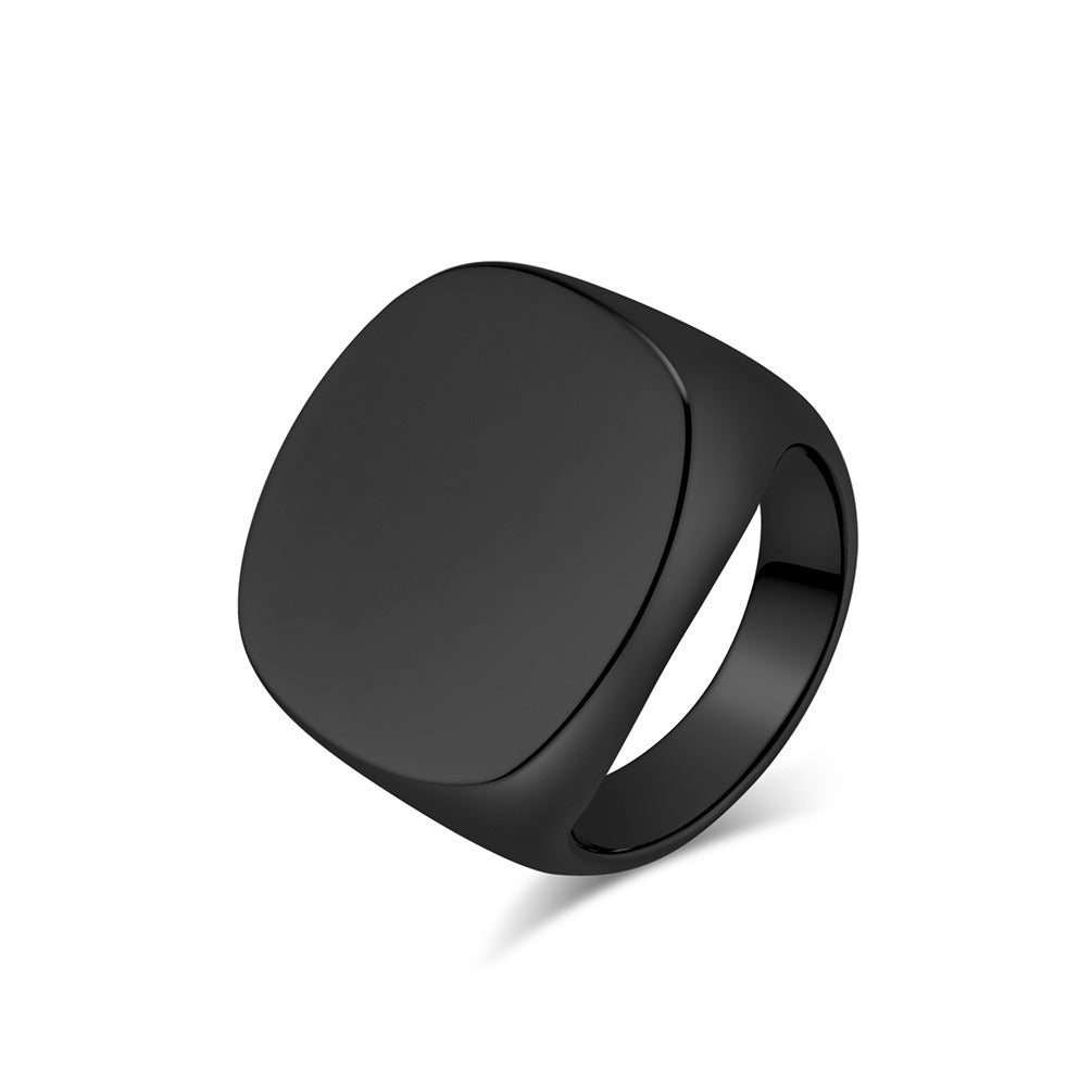 Kemstone Wide Polished Ring for Men Stainless Steel Minimalist K-R899
