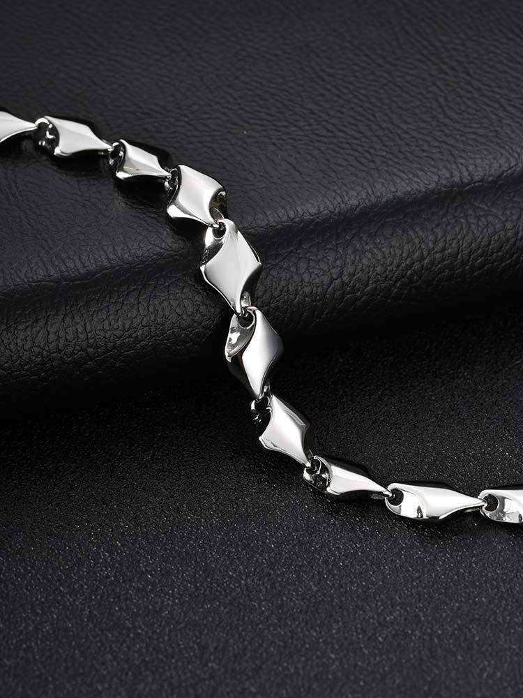 Kemstone Geometric Link Chain Bracelet Stainless Steel Street Style for Men BR-2797