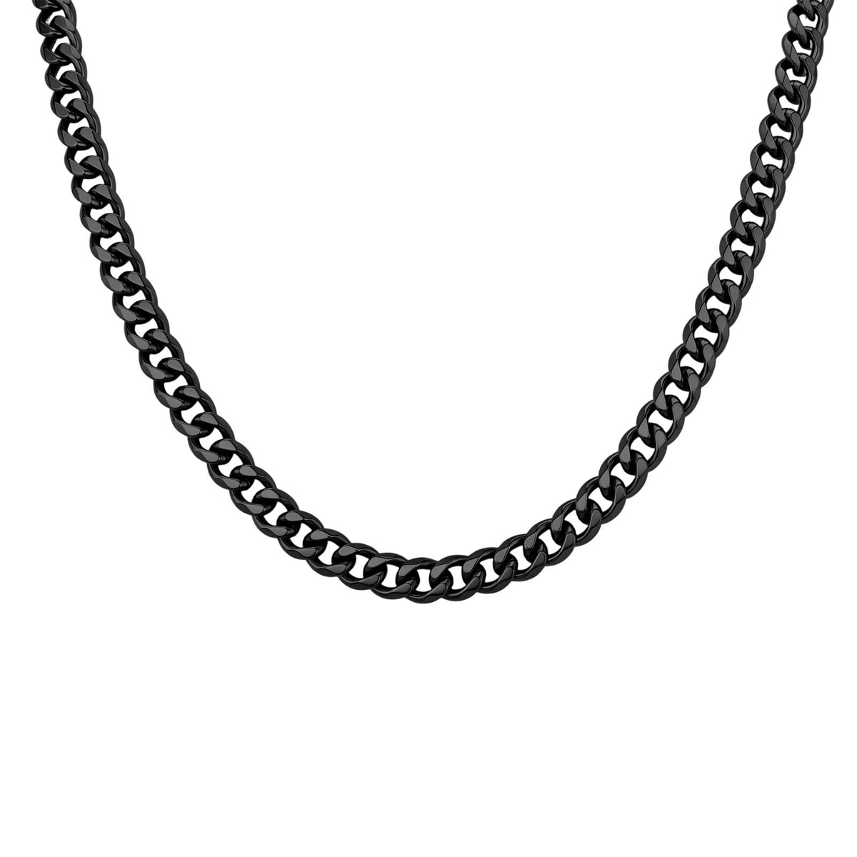 Kemstone Stainless Steel Faceted Curb Chain Necklace for Men NC-2607