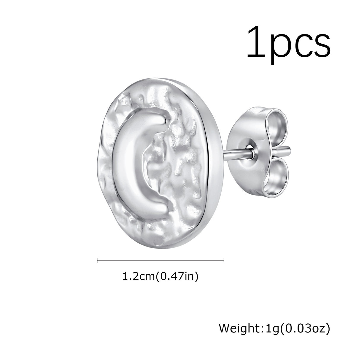Kemstone Star Moon Stud Earring for Men Stainless Steel ES-857