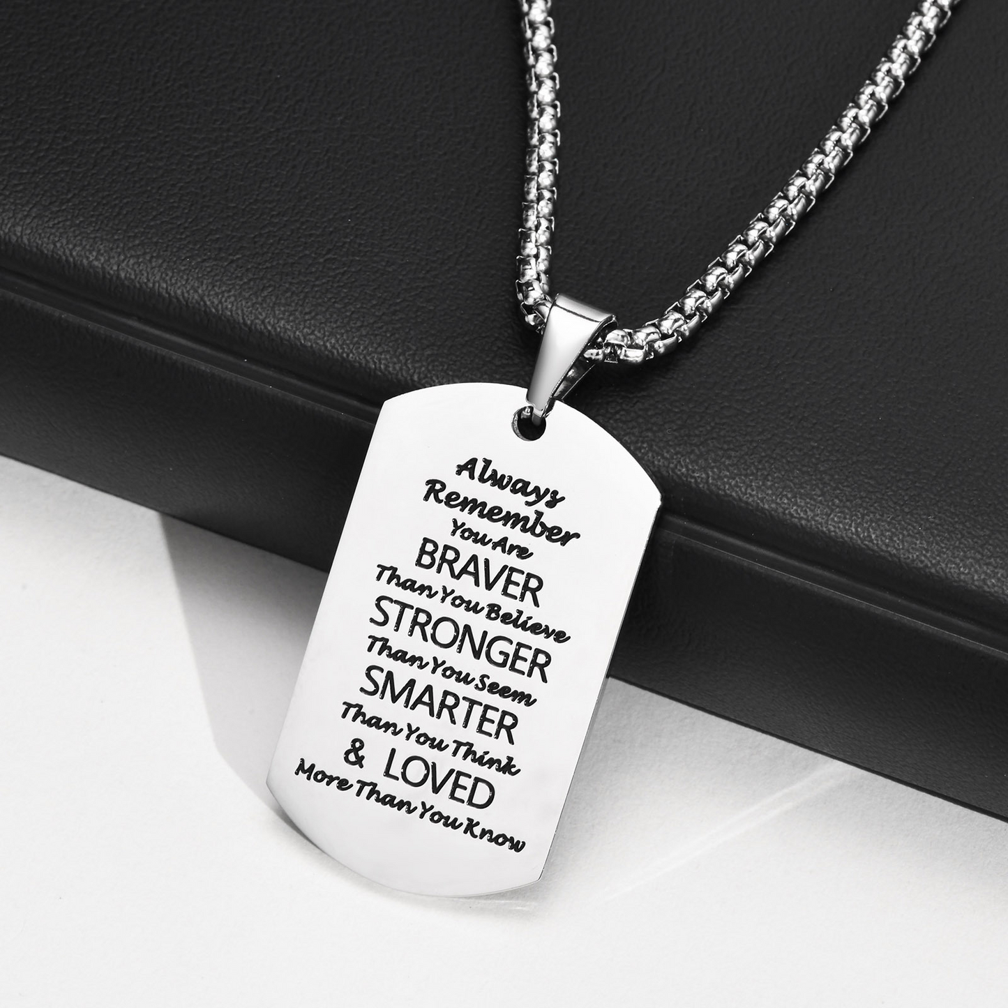 Kemstone Stainless Steel Baseball Quote Tag Necklace for Men PN-004S