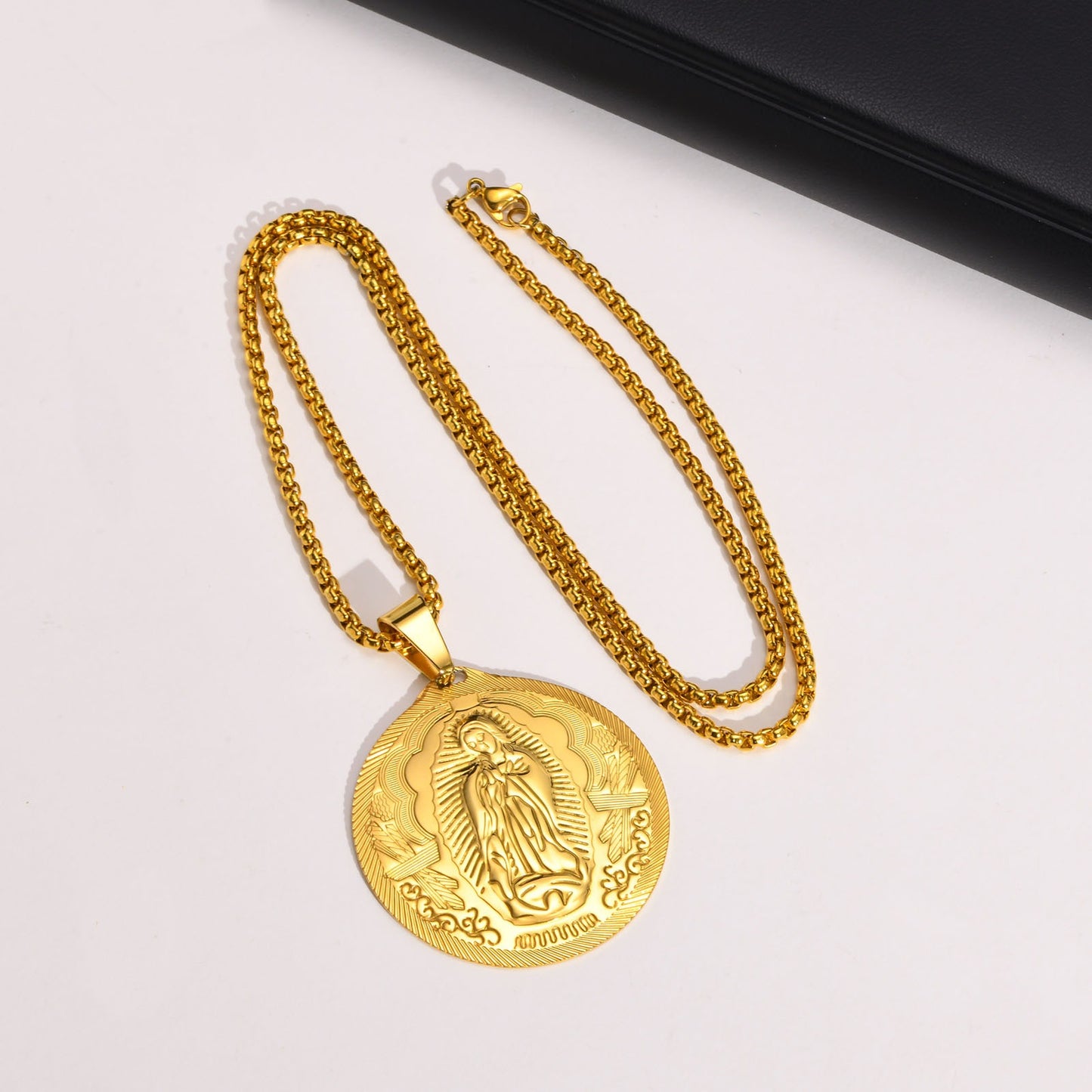 Kemstone Stainless Steel Medallion Necklace for Men Vintage Coin Pendant PN-777