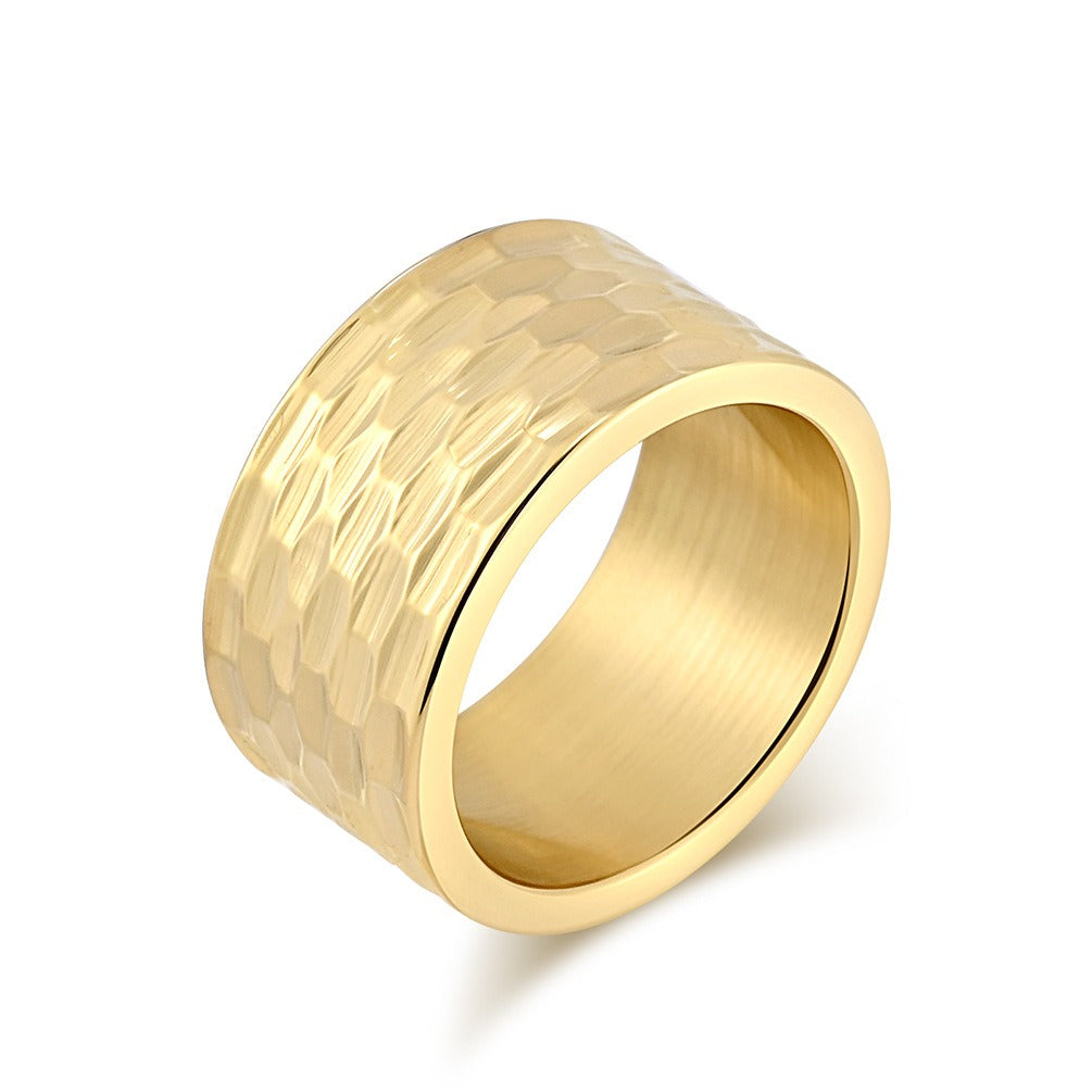 Kemstone Stainless Steel Honeycomb Pattern Ring for Men K-R783
