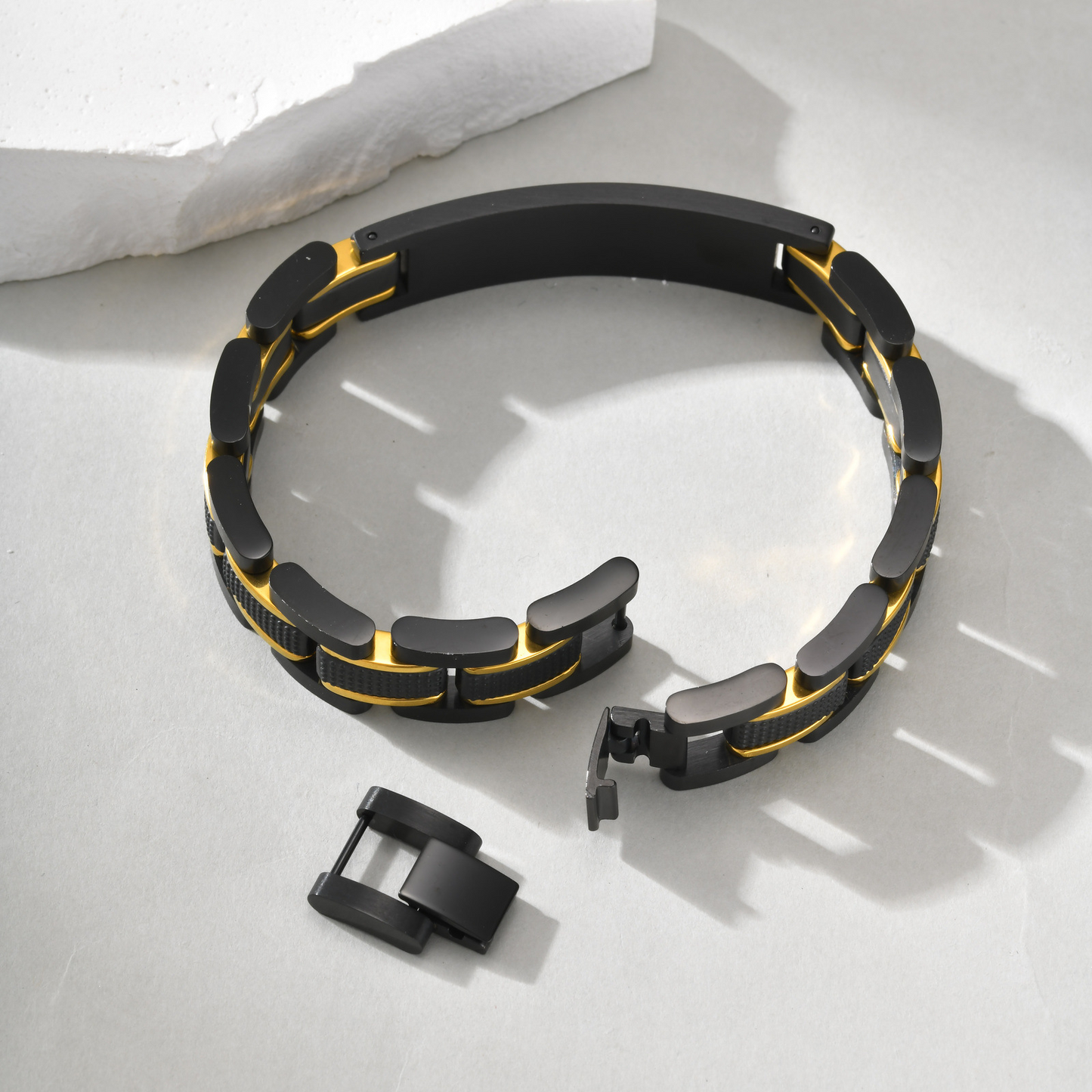 Kemstone Stainless Steel ID Plate Chain Bracelet for Men BR-1080