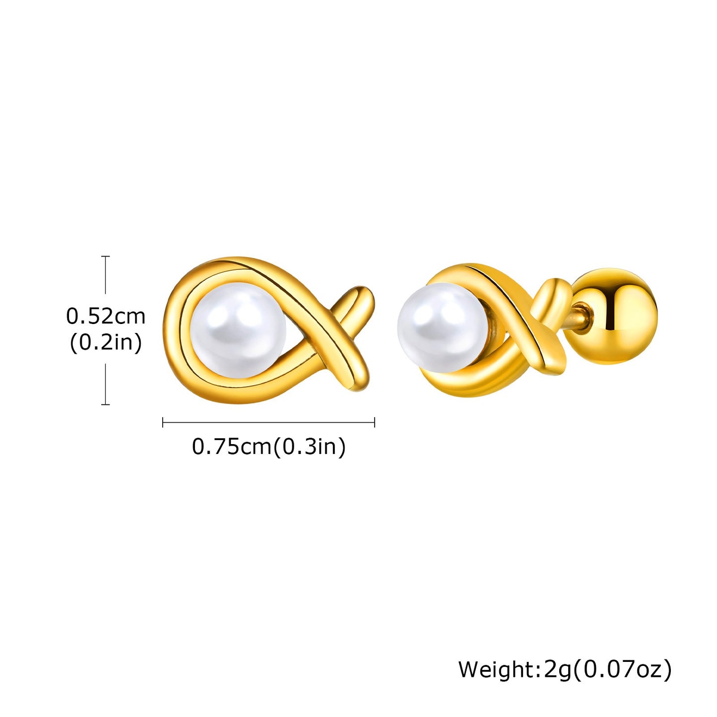 Elegancia sin esfuerzo: Aros dorados en forma de U de acero inoxidable hipoalergénico para mujer – Joyería minimalista atemporal ES-621