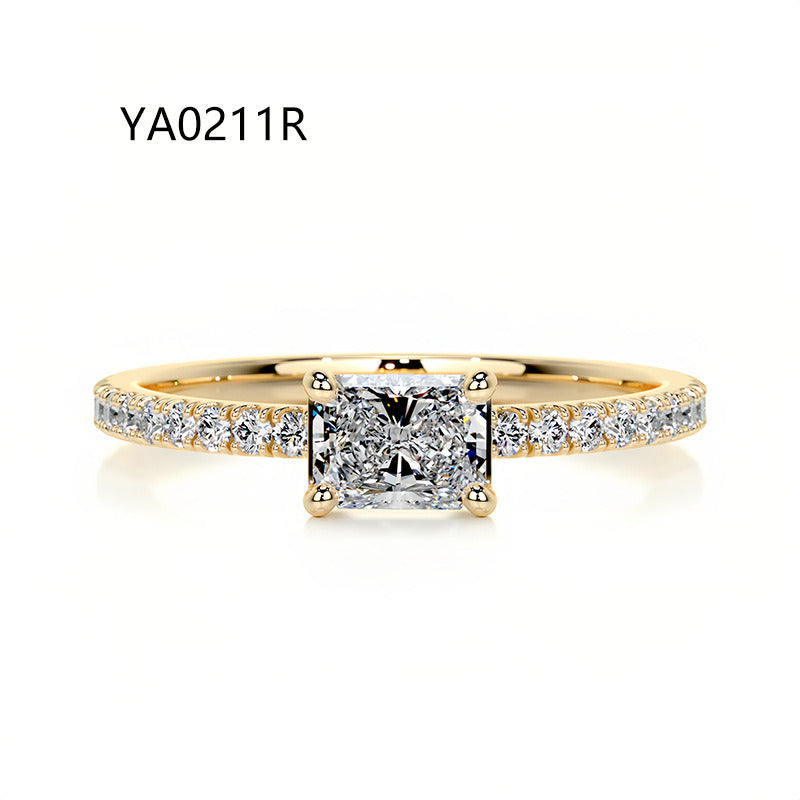 Kemstone S925 Gold Moissanite Eternity Band Rings – 9 Styles, D–E Color, VVS Clarity