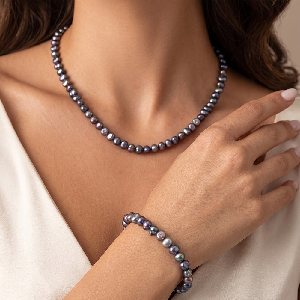 Kemston Multicolor Freshwater Pearl Bracelet for Women 925 Sterling Silver GPB64