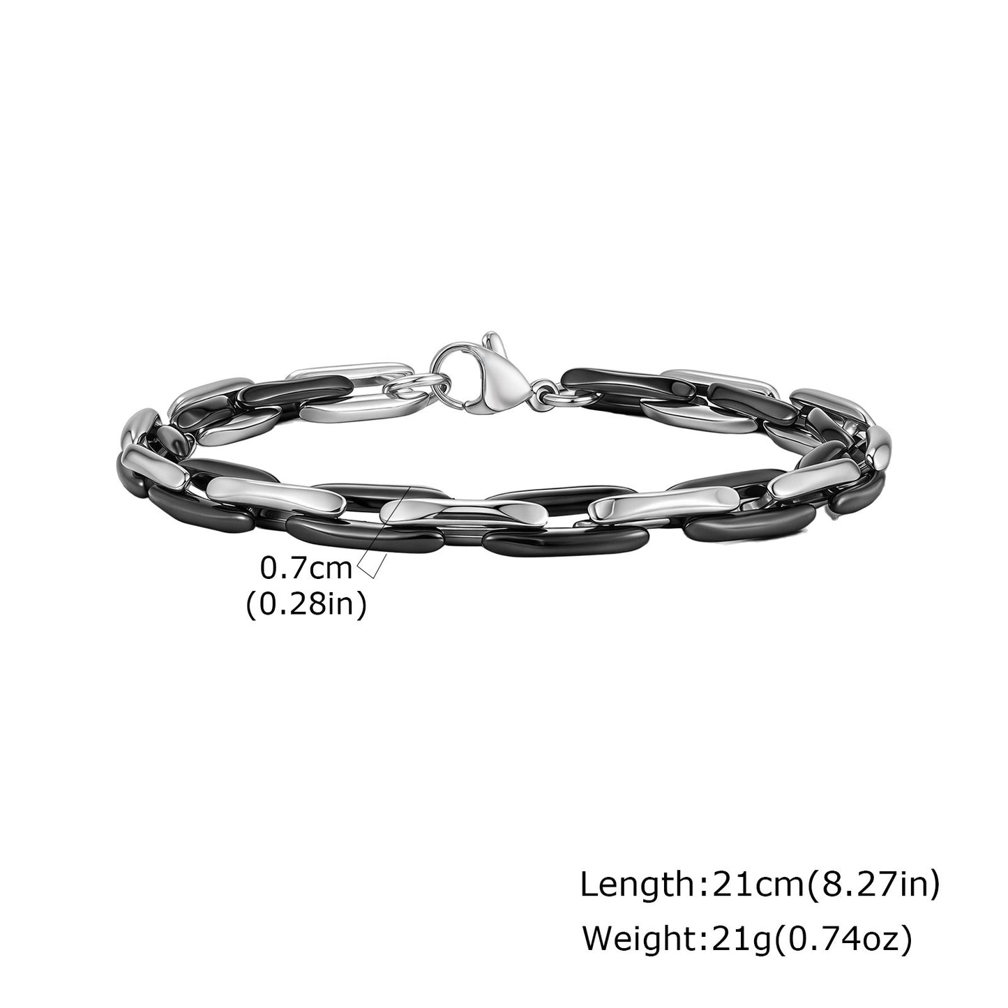 Kemstone Stainless Steel Cuban Chain Bracelet for Men BR-2798
