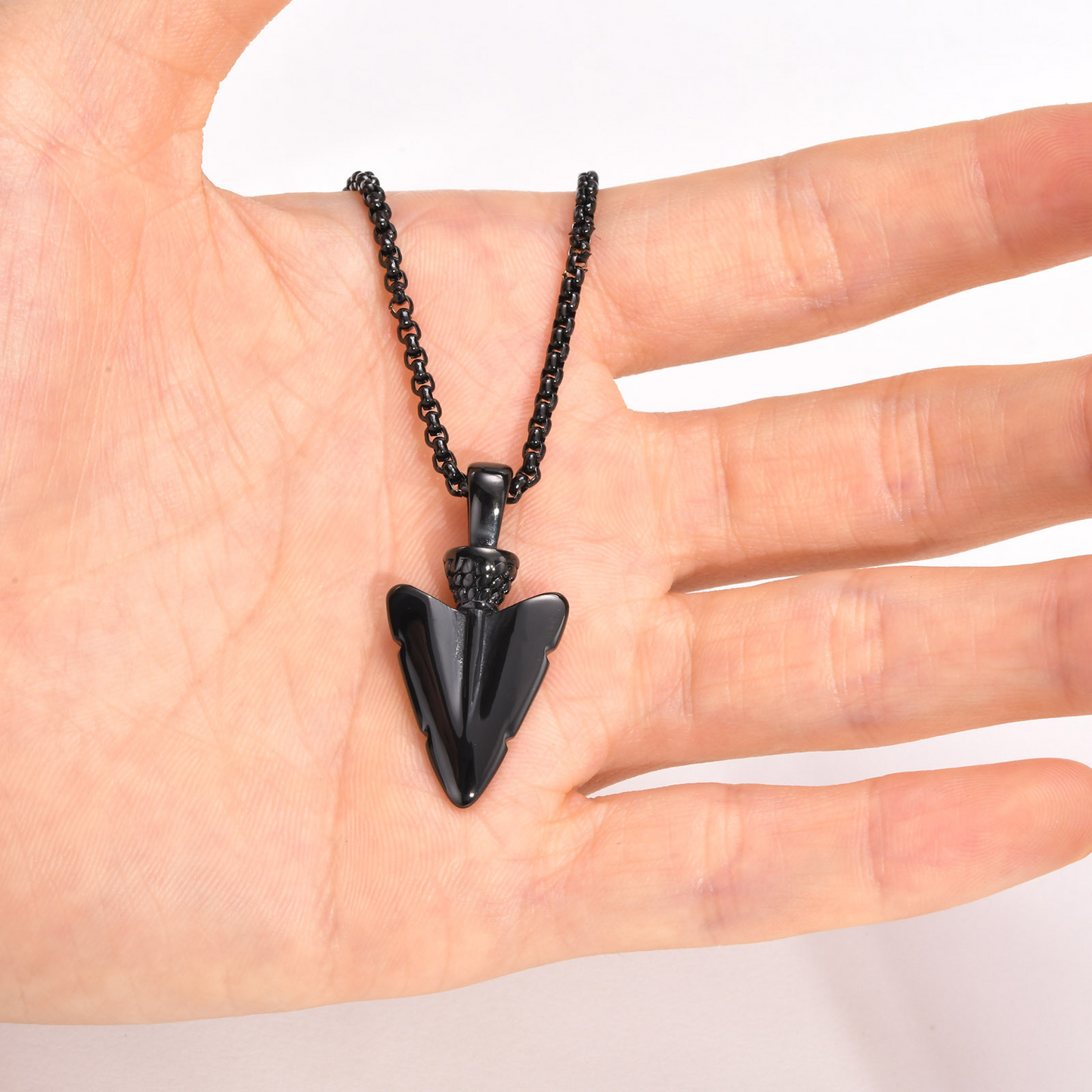 Kemstone Stainless Steel Arrow Pendant Necklace for Men PN-1663