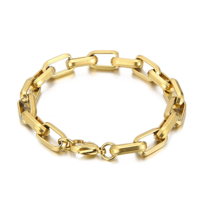 Kemstone Bold Square-Link Titanium Bracelet & Necklace – Raw Urban Edge KB153345-Z