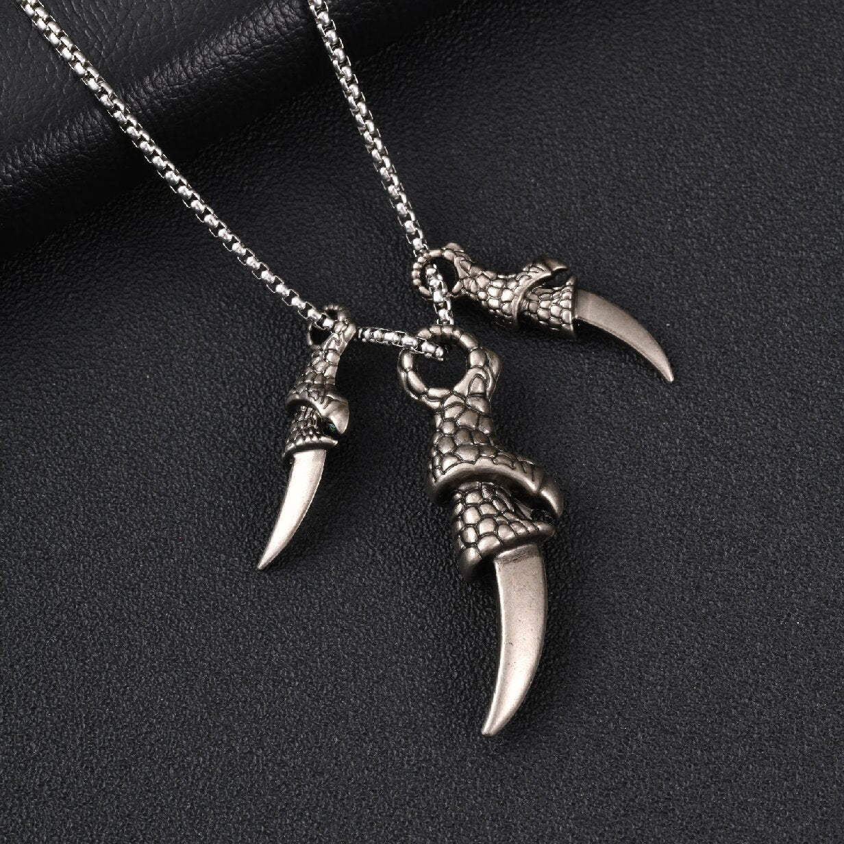 Kemstone Stainless Steel Dragon Claw Pendant Necklace for Men NC-3000