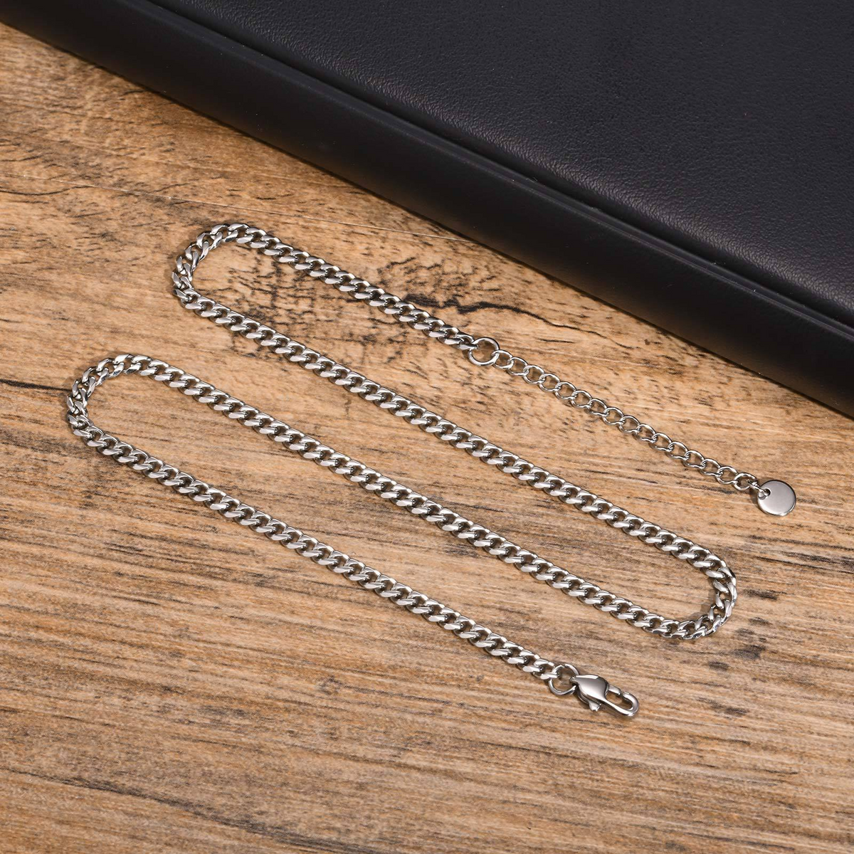 Kemstone Stainless Steel Double Wrap Curb Bracelet for Men BR-2095