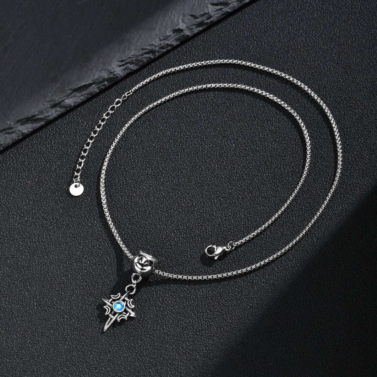 Kemstone Four-Point Star Necklace for Men Stainless Steel NC-3282