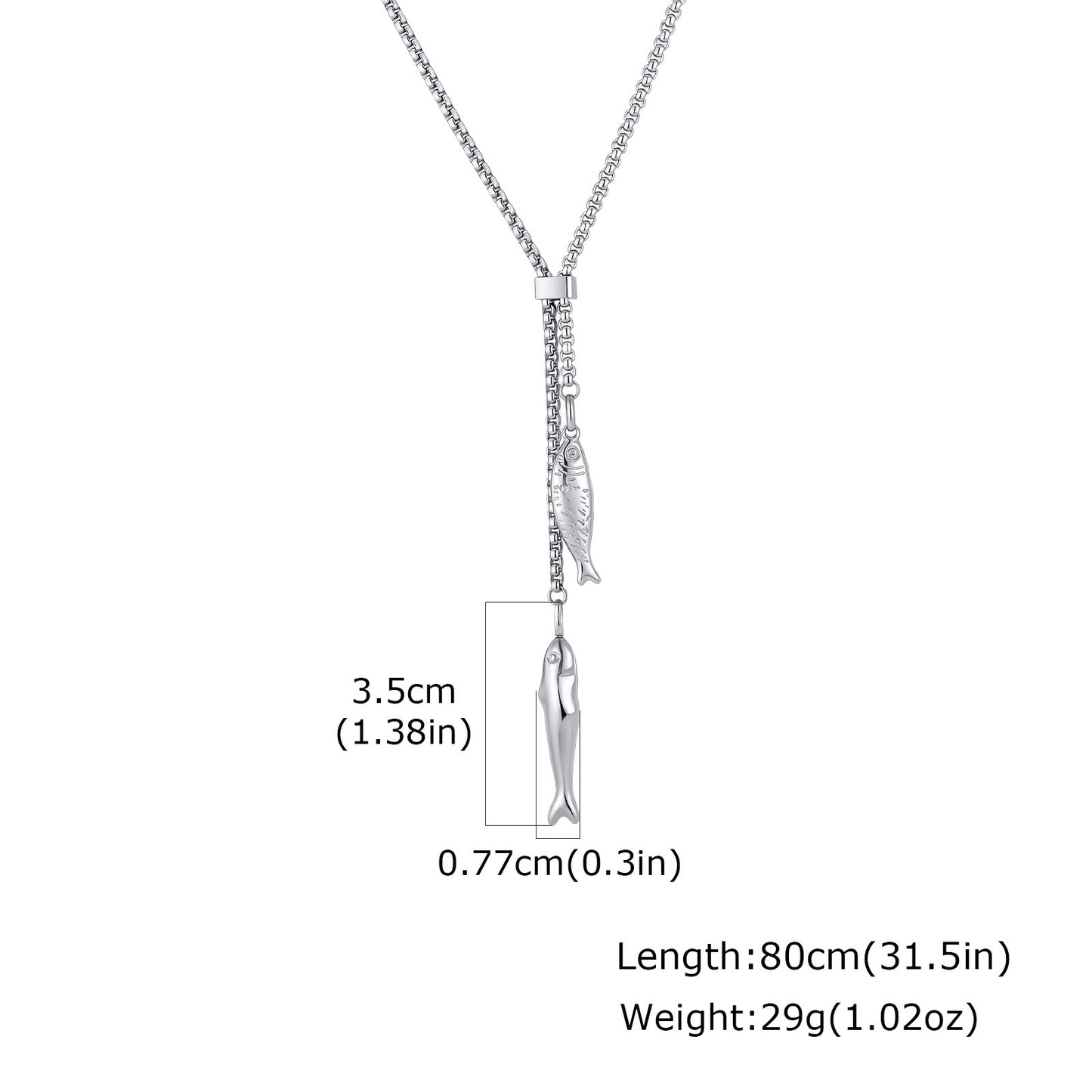 Kemstone Stainless Steel Boxing Glove Fish Pendant Necklace for Men NC-2576