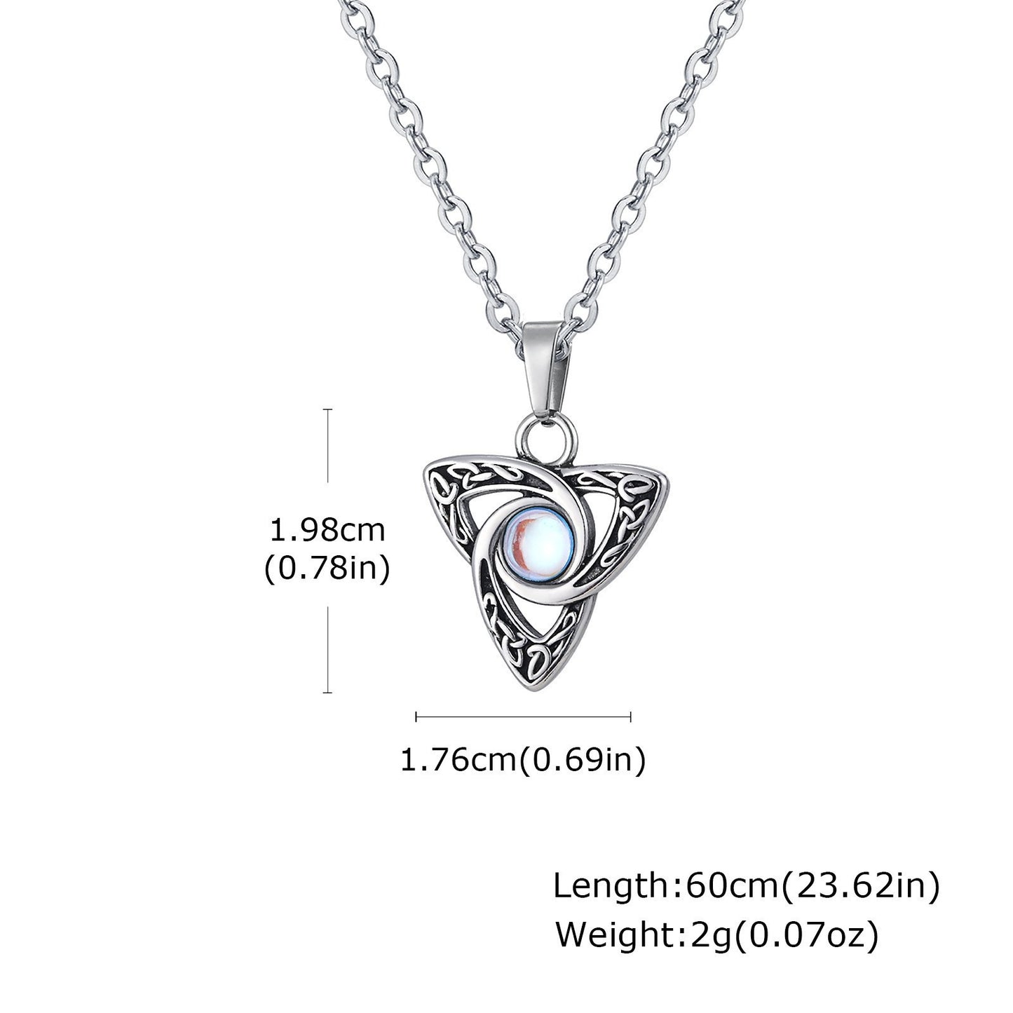 Kemstone Stainless Steel Star Moon Turquoise Pendant Necklace for Men PN-2111