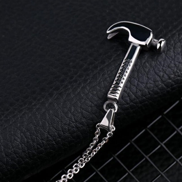 Kemstone Hammer Pendant Necklace for Men Titanium Steel Vintage TN0093