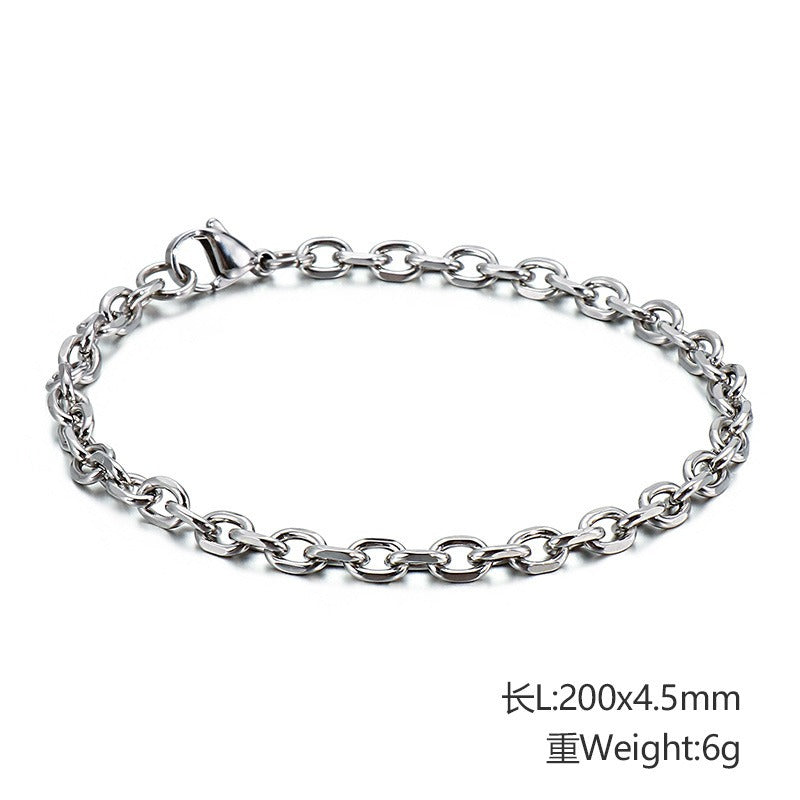 Kemstone Titanium Steel O-Ring Bracelet – Industrial Punk Men’s Street Jewelry KB126640-Z