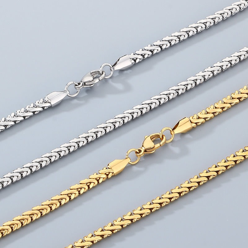 Kemstone Titanium Steel Claw Chain Bracelet & Necklace for Men & Women KB207097-Z