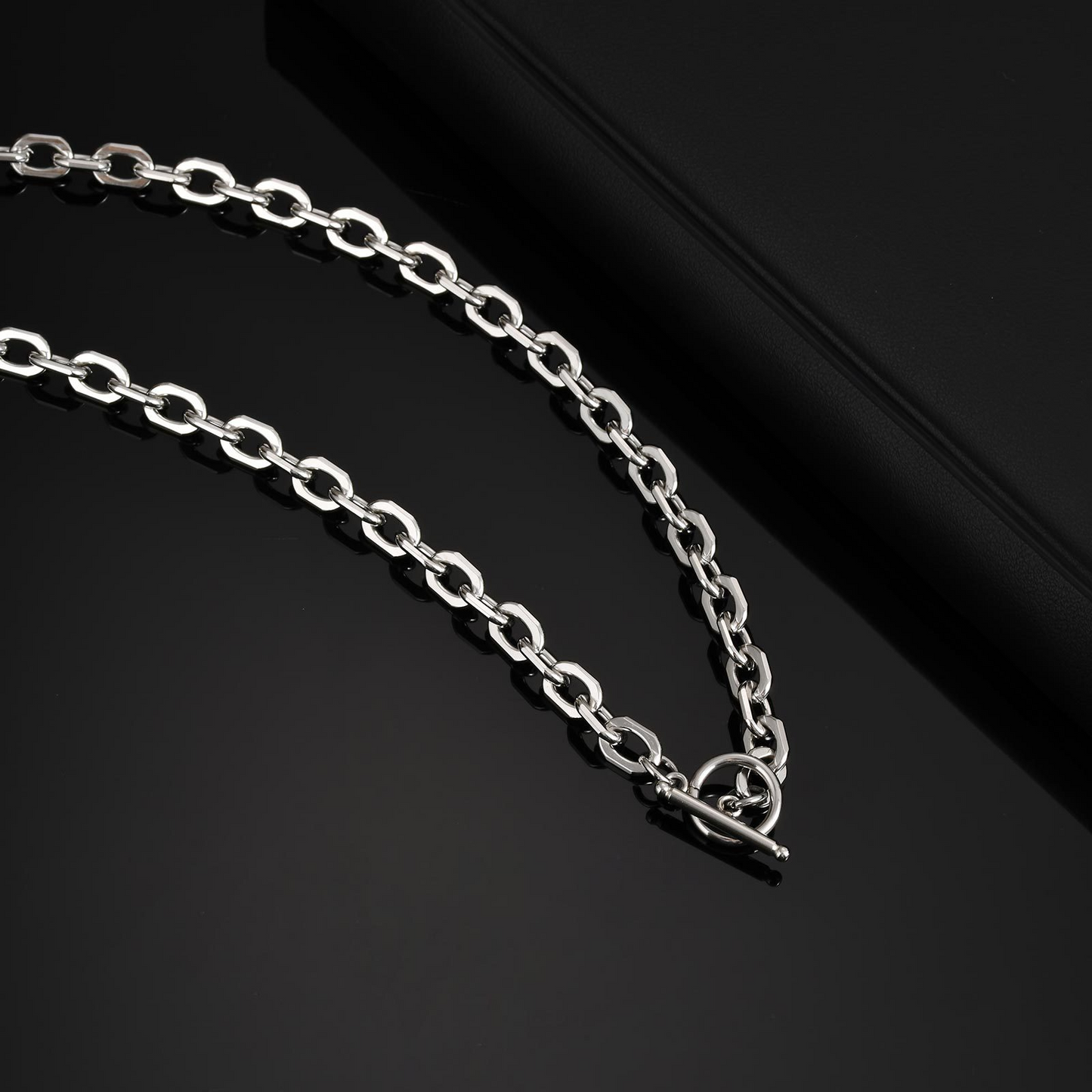Kemstone Stainless Steel Toggle Chain Necklace for Men Minimalist NC-1762