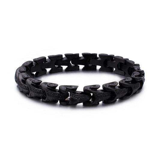 Kemstone Men’s Dragon Spine Chain Bracelet – 11mm Stainless Steel Gothic Norse KB40302-D