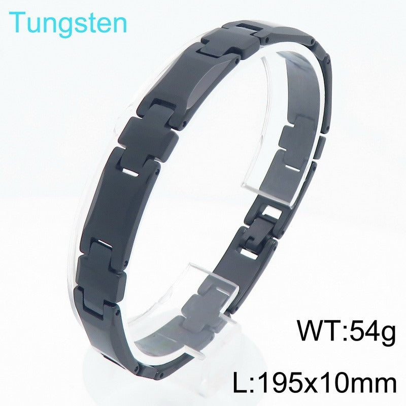 Kemstone Tungsten Cross Link Bracelet for Men Watch-Band Style KB209612-TS