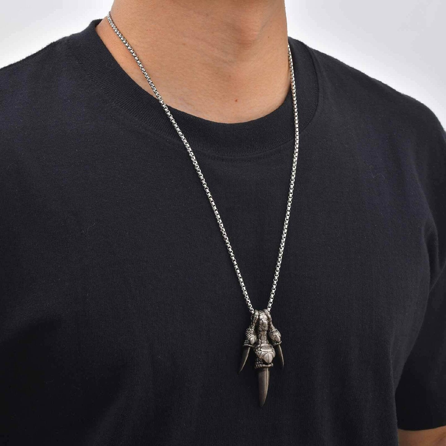 Kemstone Stainless Steel Dragon Claw Pendant Necklace for Men NC-3000